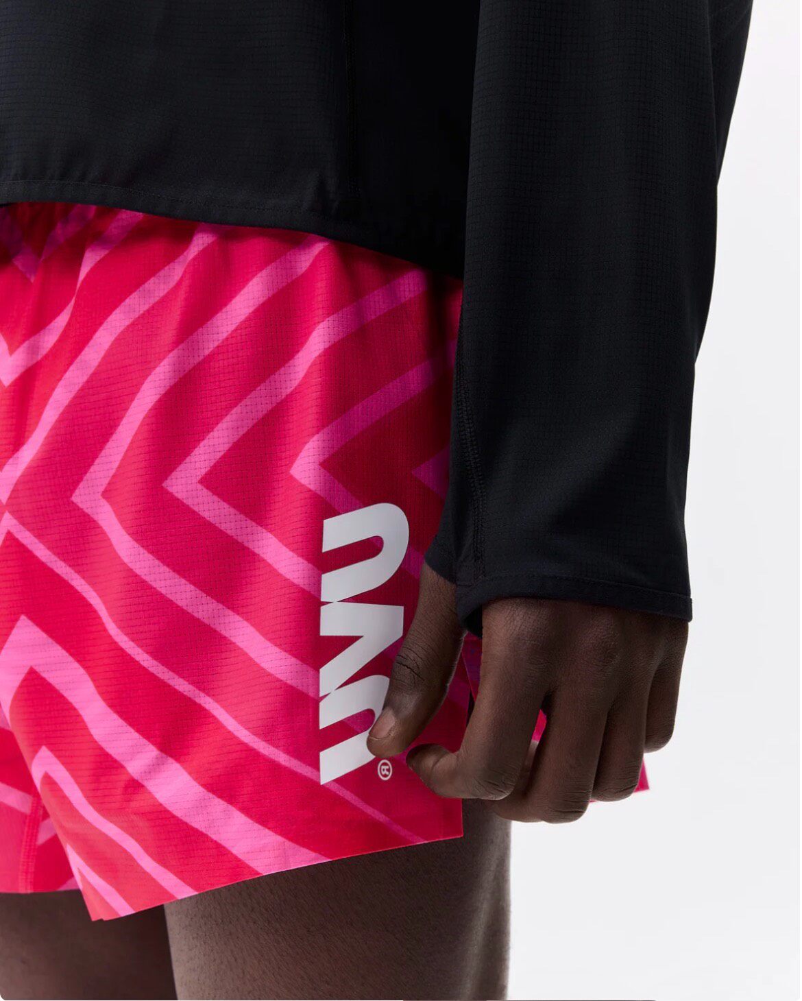 Cycling Bib Shorts - UVU HALF TIGHT 2.0 Red Ripple