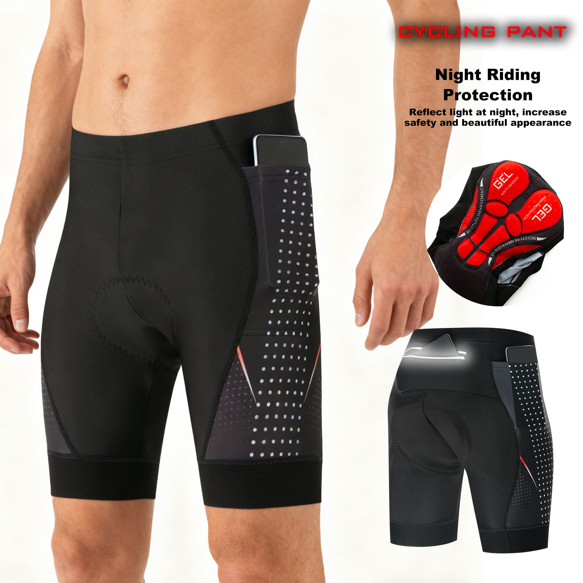 Cycling Gear Padding - Premium fietsbroek met 5D gel pads,