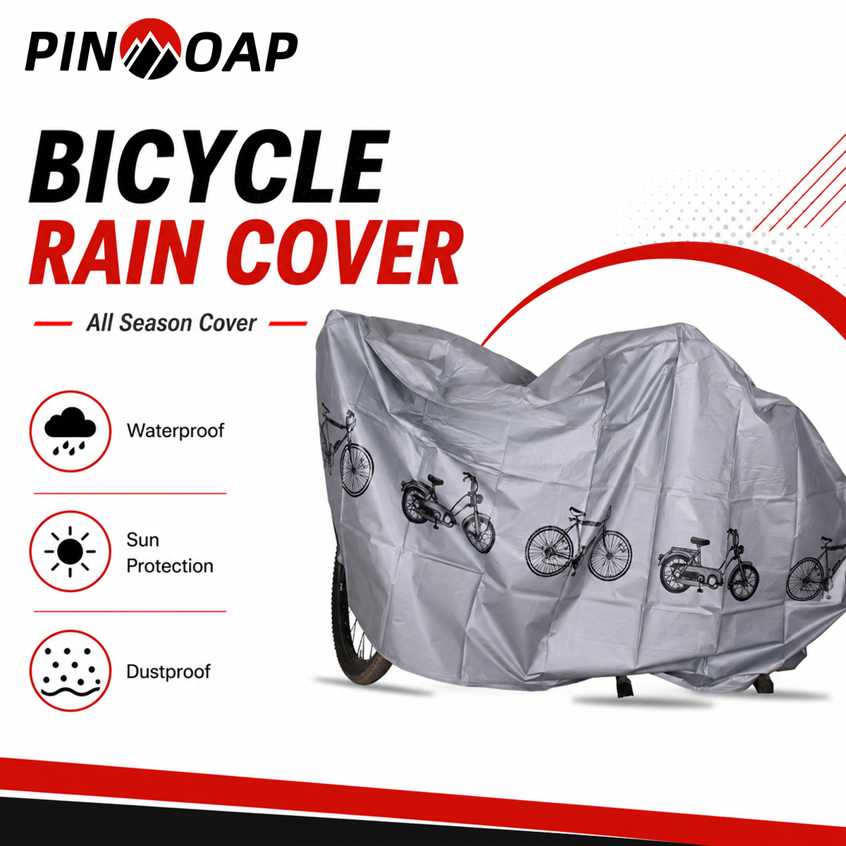 Cycling Gear Duffle - PINMOAP Universele fietsregenhoes Waterdichte buitenfietshoes Stofdicht