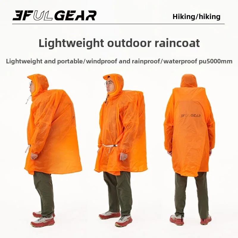 Cycling Gear For Rain - Ultralichte regenponcho 3F UL GEAR 15D/210T