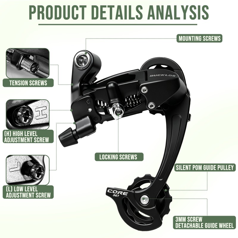 BUCKLOS 8S 9S MTB Achterderail - Cycling Gear Stand recensie en prijs