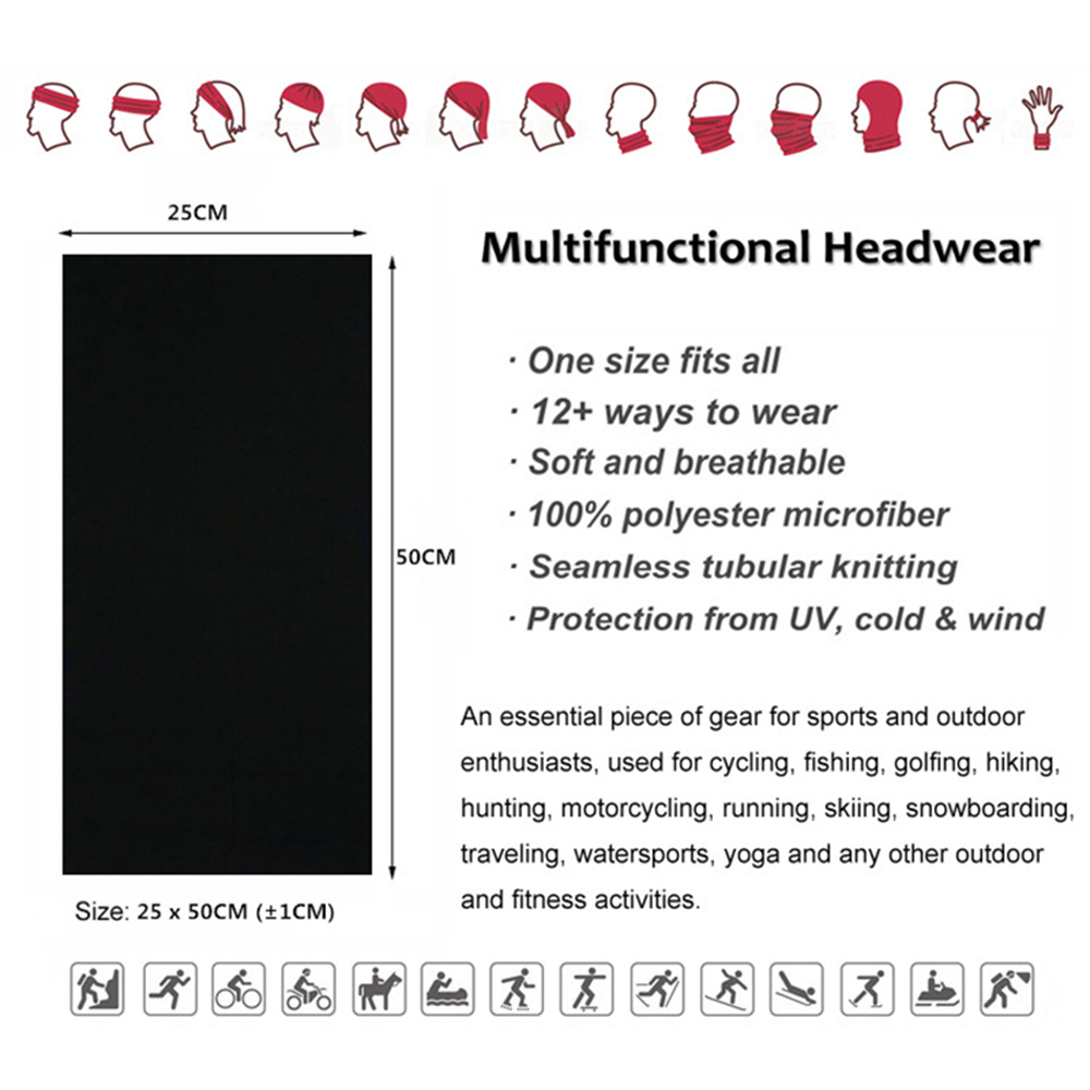 Naadloze effen kleur bandana's - Cycling Gear For Women recensie en prijs