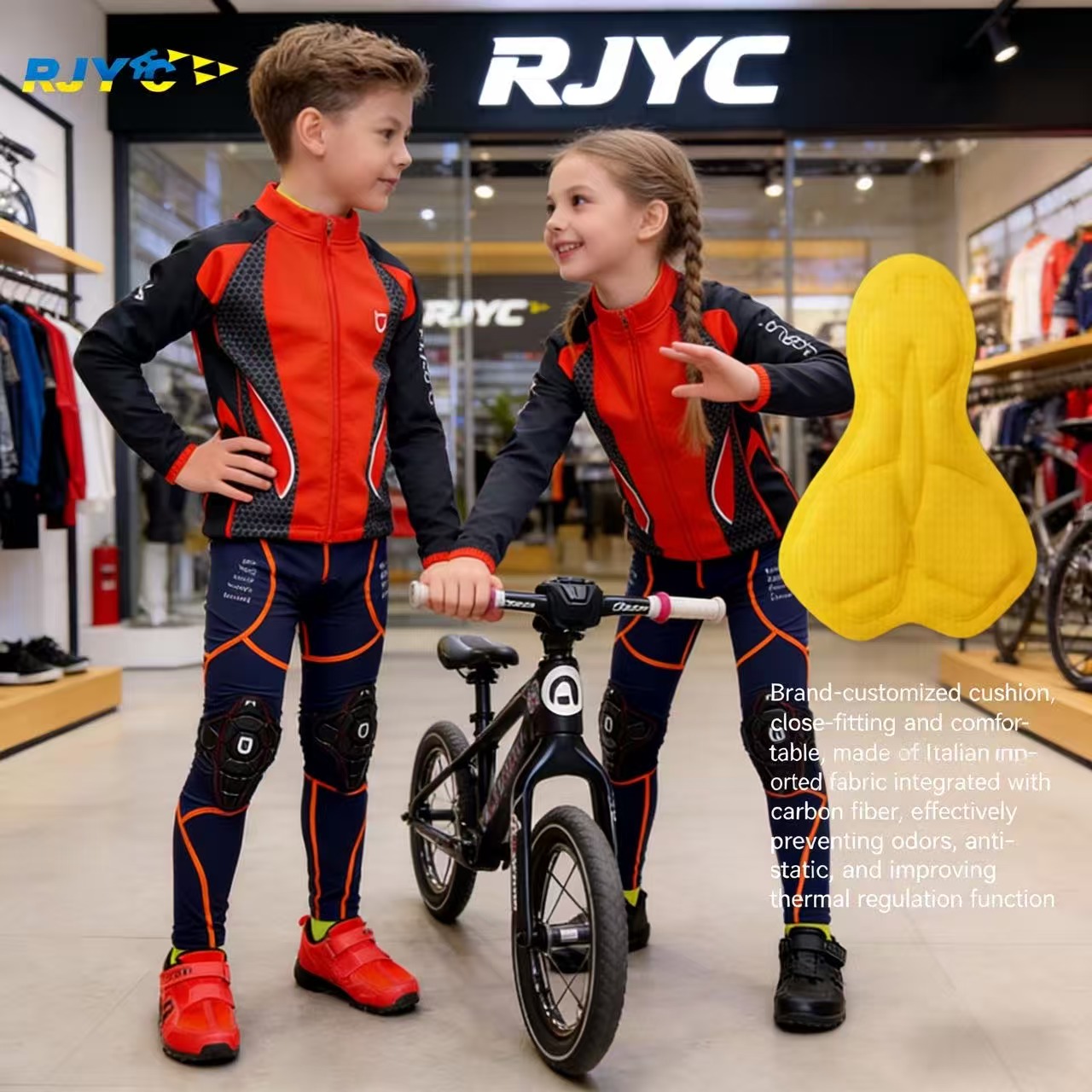 Rjyc merk fietskleding voor ki - Cycling Gear Padding recensie en prijs